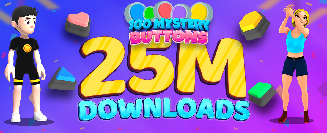 100 Mystery Buttons has reached 25 million installations