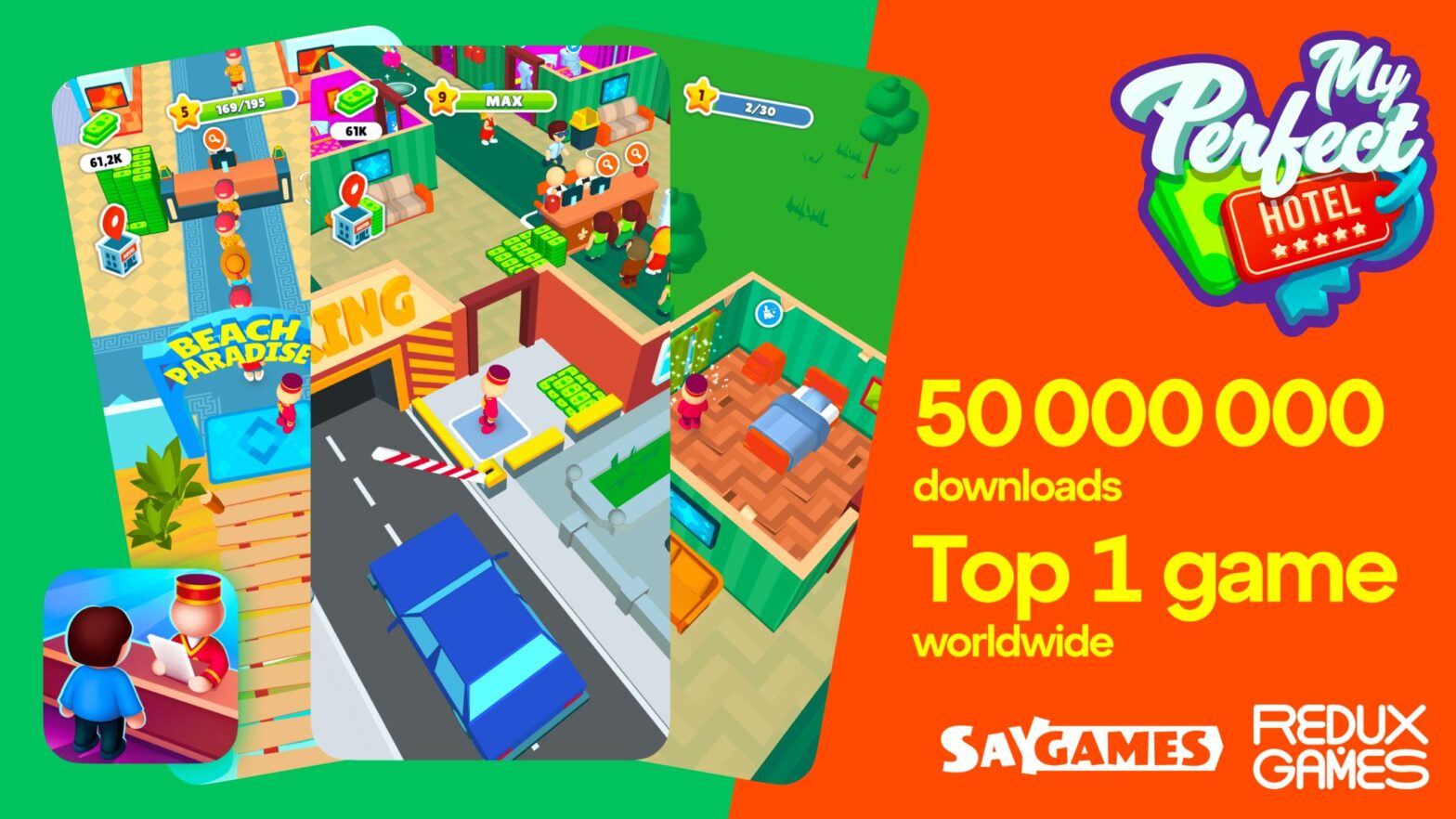 My Perfect Hotel, SayGames’ latest hybrid casual hit, becomes the most downloaded game in the world